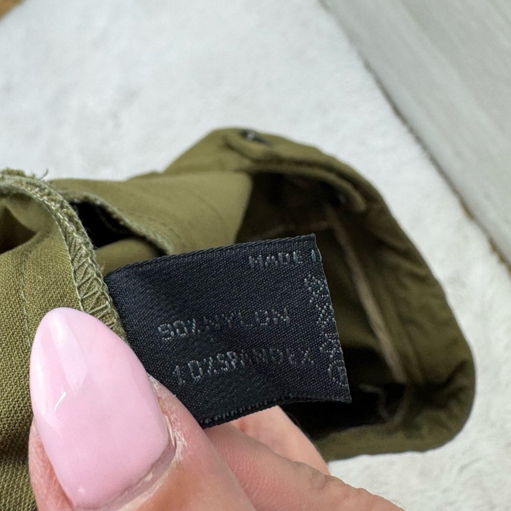 Prada Olive Mid-Rise Rayon Blend Shorts - Picture 6 of 7
